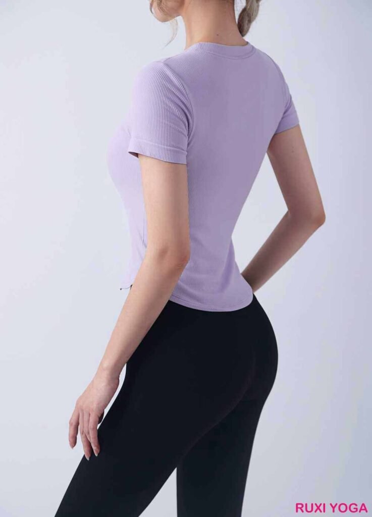 Kadınlar İçin Yüksek Bel Siyah Spor Şortu RUXI tr3211