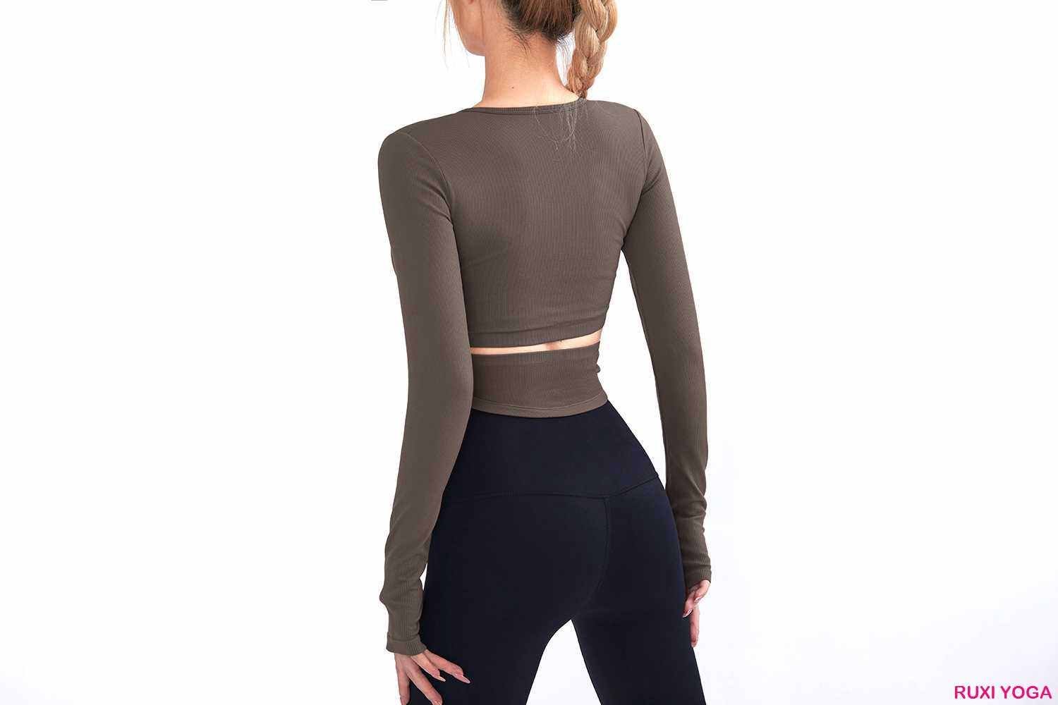 Dikişsiz Crop Top ve Yoga Pantolon Takımı RUXI tr1048 Dikişsiz Crop Top ve Yoga Pantolon Takımı RUXI tr1048