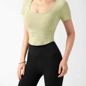 Rahatlık ve Esneklik için Canlı Yeşil Yoga Taytları RUXI
