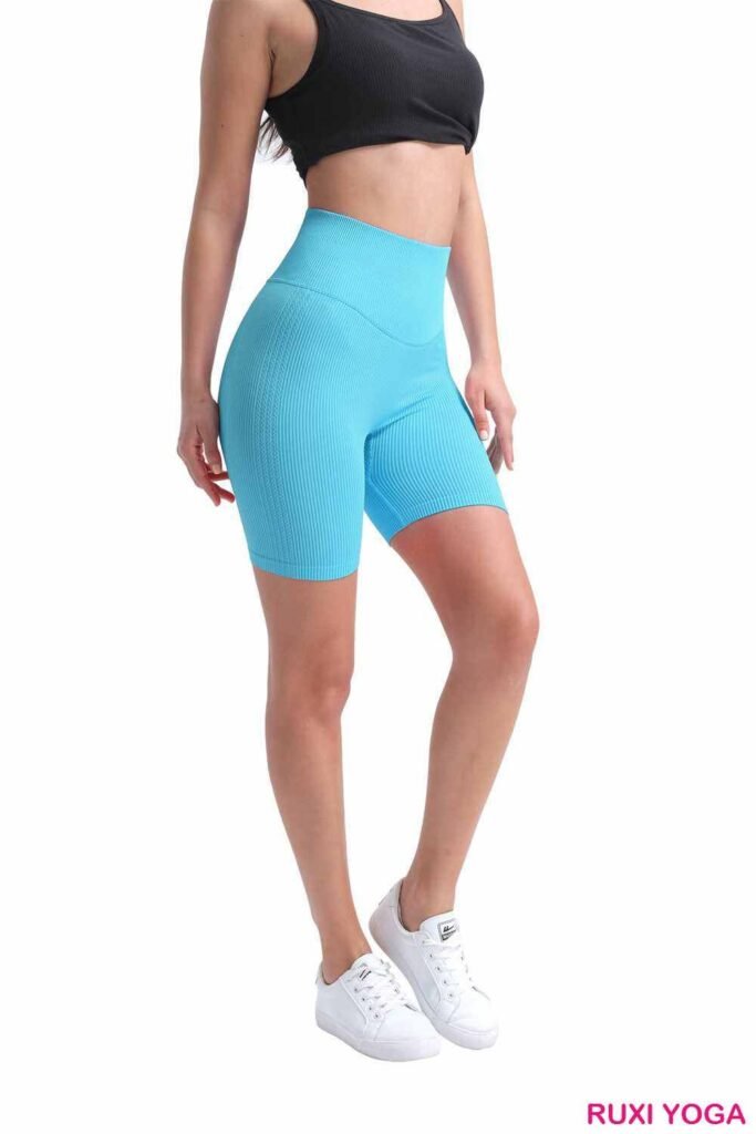 Kadın Booty Spor Şortu Yüksek Bel Fitness Giyim RUXI