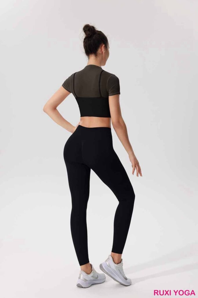 Kadın Kırmızı Yoga Şortu Yüksek Bel Fitness Giyim RUXI